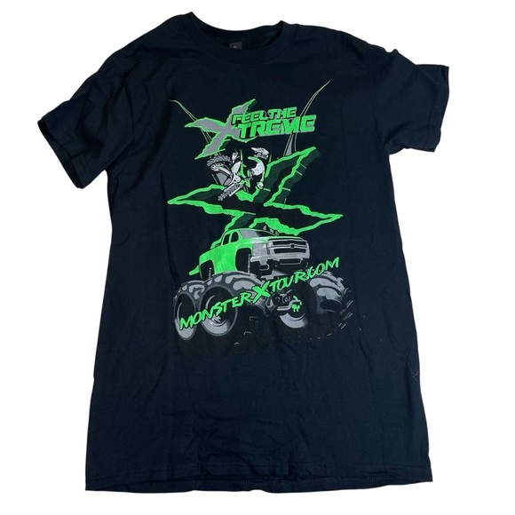 Monster X Tour tshirt monster trucks dirt bikes size small - Picture 1 of 5